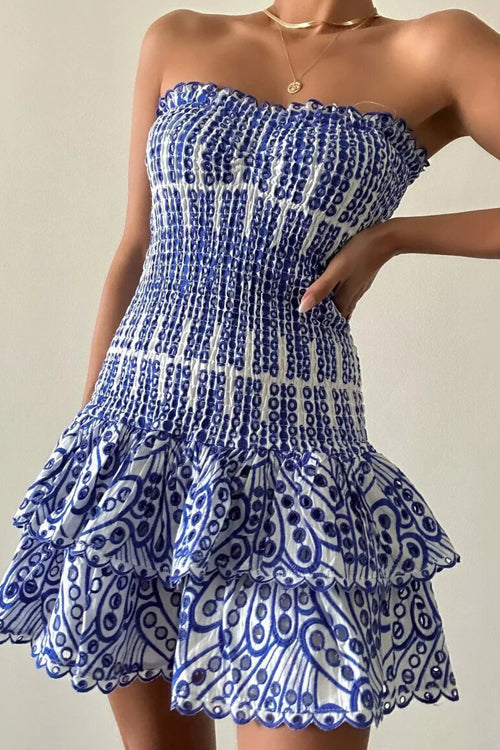 Delightful Like You Pleated Mini Dress - Blue
