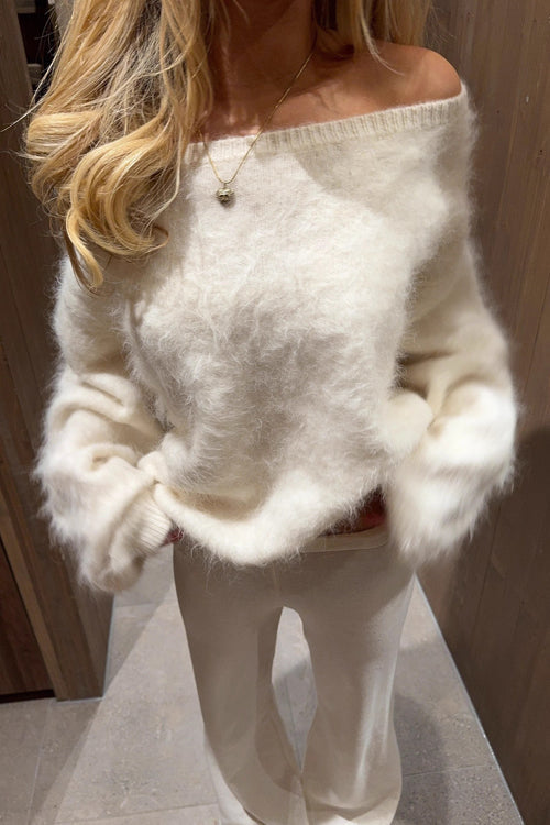 Meet Cozy Off Shoulder Knit Sweater