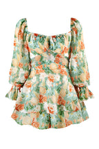 Radiant Blooms Floral Printed Long Sleeve Romper