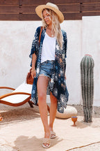 Golden Glow & Playful Spirit Printed Kimono