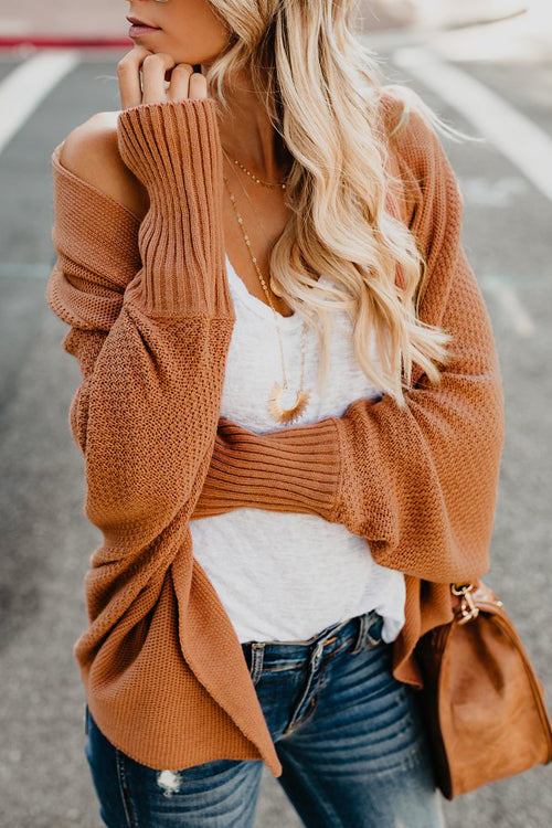 Cozy Charmer Bat-wing Sleeve Sweater Cardigan