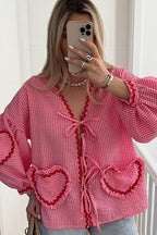 Adorably Elite Tie-Front Gingham Top - 9 Colors