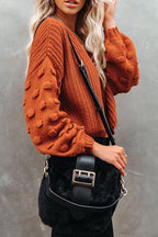 Cozy Charmer Mock Neck Knit Sweater