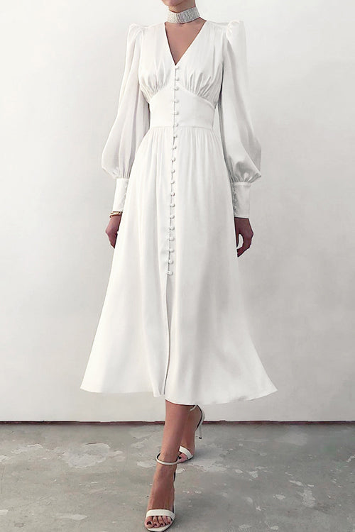 Adorably Flirty Stain Midi Dress