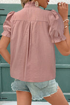 Delightful Fave Embroidered Short Sleeve Top