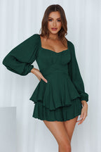 Prepared To Captivate Long Sleeve Skater Romper - 9 Colors
