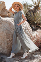 Golden Glow & Playful Spirit Ruffled Beach Wear Maxi Dress - 8 Colors