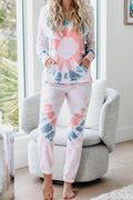 Delightful Sunrise Tie-Dye Long Sleeve Suit