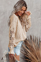 Own The Look Lace Hollow-Out Knit Sweater