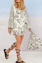 Summer Adventures Print Long Sleeve Set