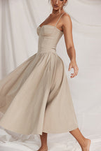 Longing For Affection Strap Bustier Midi Dress - 8 Colors