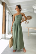 Just Kick It One Shoulder Wide-Leg Jumpsuit