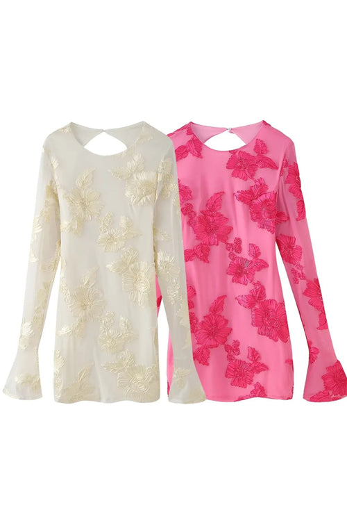 Coveted Charm Embroidery Mini Dress