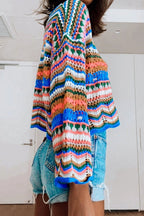 Let's Get Away Colorful Stripe Knit Sweater