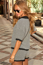 Daily Outing Striped Knit Set