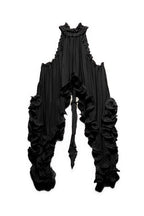 Delightful Potential Ruffled Sleeveless Chiffon Suit