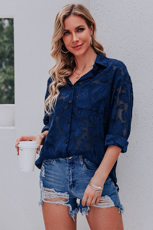 Mind On Golden Glow Floral Long Sleeve Top