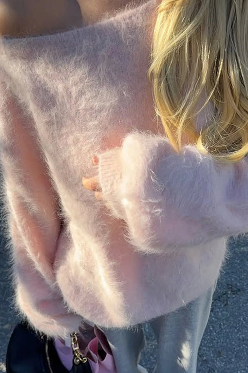 Meet Cozy Off Shoulder Knit Sweater