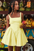 Summer Journey Tie-Back Skater Mini Dress