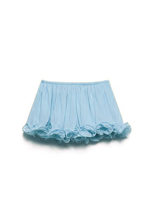 Delightful Potential Ruffled Sleeveless Chiffon Suit
