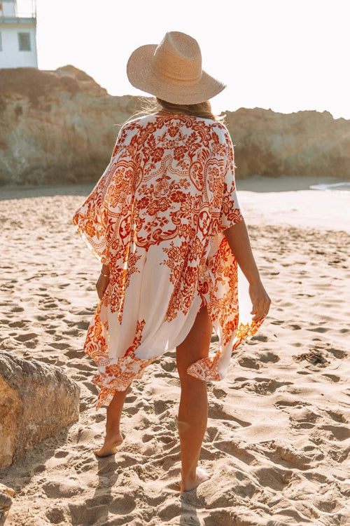 Golden Glow & Playful Spirit Printed Kimono