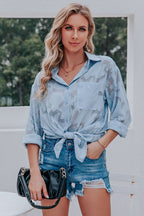 Mind On Golden Glow Floral Long Sleeve Top