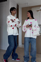 Warmly Adorable Heart Oversized Knit Top - 7 Colors