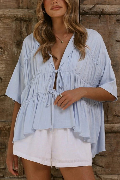 Own The Look Tied Up Short Sleeve Top