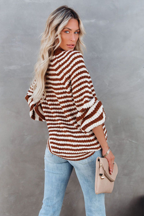 Afternoon Reverie Striped Knit Cardigan