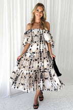 Just Feels Right Smocked Puff Sleeve Maxi Dress