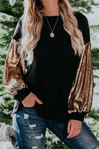 Completely Into You Sequin Sleeve Knit Top