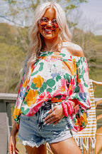 Worth The Wait Floral Print Off Shoulder Top