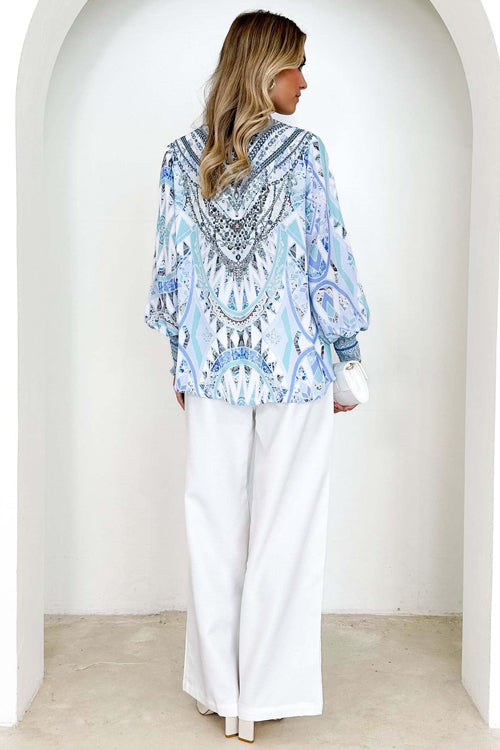 Mood Your Best Print Long Sleeve Top