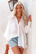 Take On The Trend Pocket Balloon Sleeve Shirt