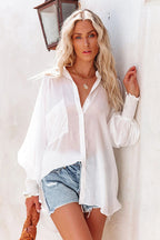 Take On The Trend Pocket Balloon Sleeve Shirt