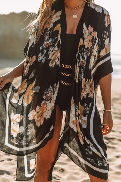 Golden Glow & Playful Spirit Printed Kimono