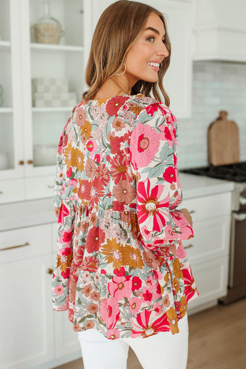 Everyday Rhythm Floral Print Long Sleeve Top