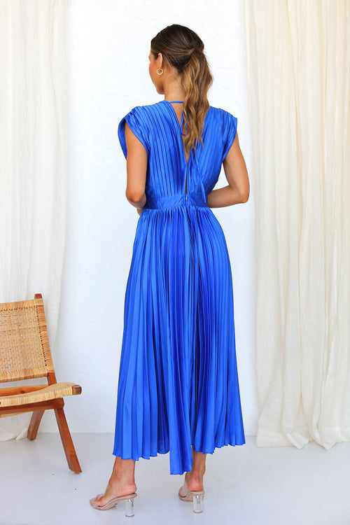 A New Day V-Neck Pleated Midi Dress