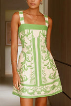 Exuberant Chicness Print Sleeveless Mini Dress