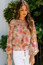 You're My Reason Printed Smocked Top