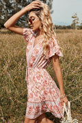 Blossoming Arrangement Floral Print Mini Dress