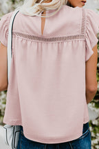 Naturally Radiant Ruffled Short Sleeve Top
