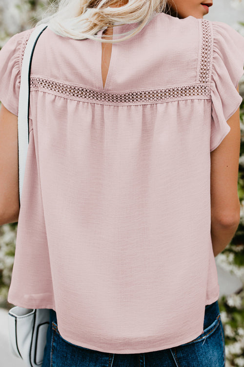 Naturally Radiant Ruffled Short Sleeve Top