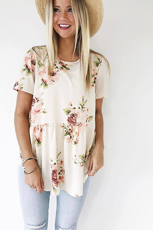 Delightful Surprise Floral Print Tee