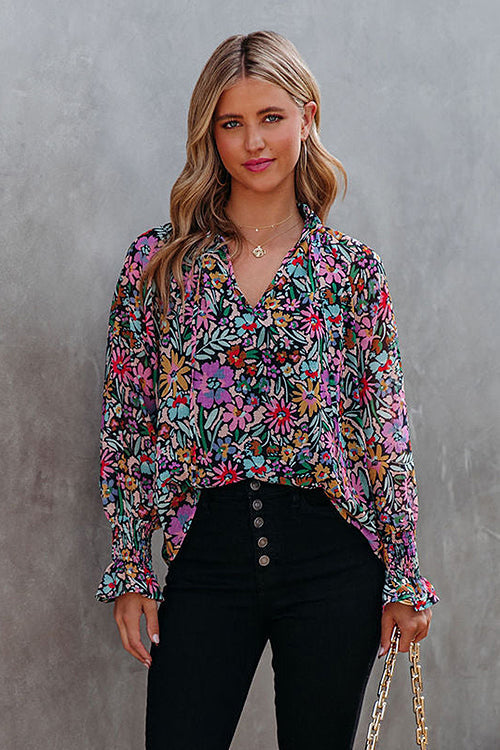 Bring Your Affection Print Long Sleeve Top