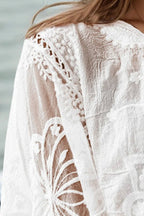 Improved With The Day Lace Embroidery Short Sleeve Top
