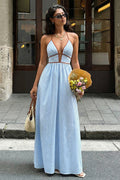 Sweeten Me Up V-Neck Striped Maxi Dress