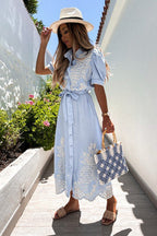 Impeccably Refined Embroidery Maxi Dress