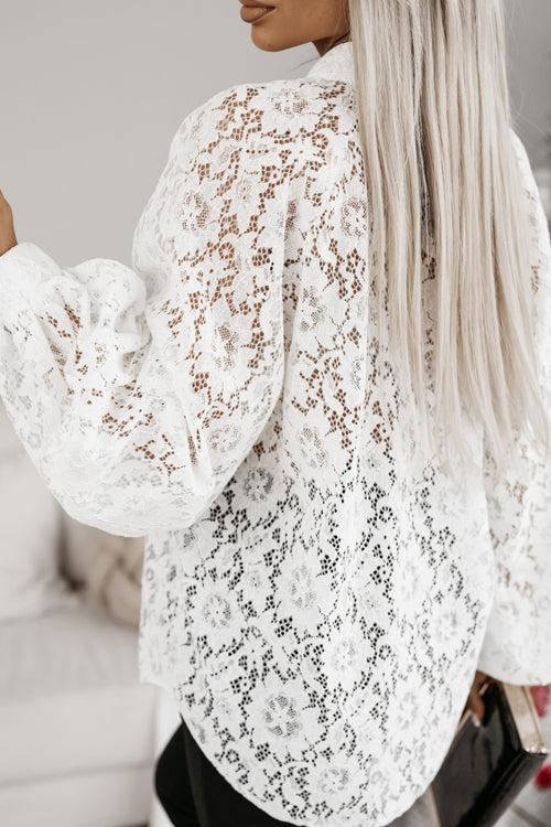 All That You Need Lace Long Sleeve Top