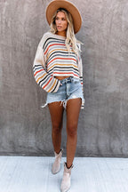 Rainbow Muse Striped Knit Sweater